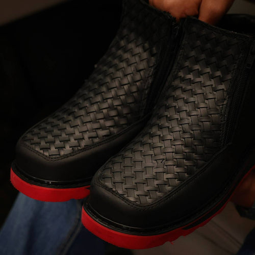 Black Cherry Jumbo Python Shoes