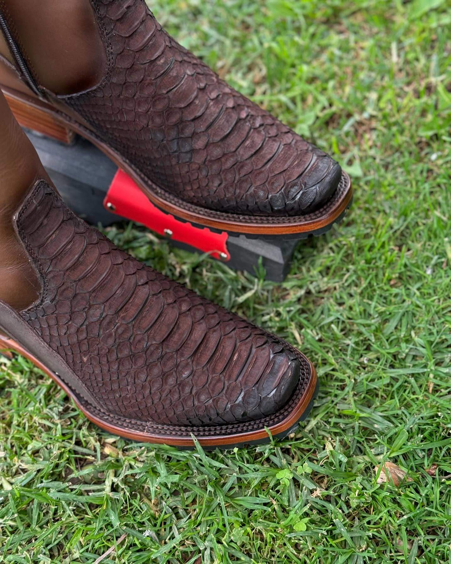 Handmade Crocodile Leather Vintage Boots