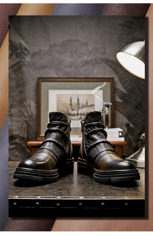 British Retro Biker Martin Boots