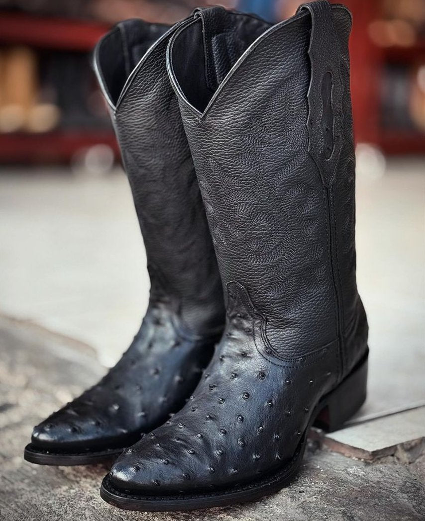 New Handmade Ostrich Leather Boots